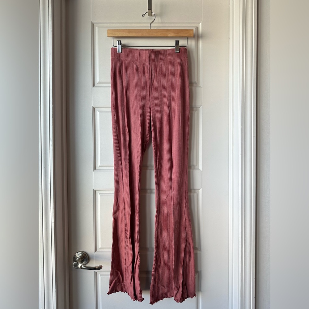 GAP Ribbed PJ Pants in Dusty Rose